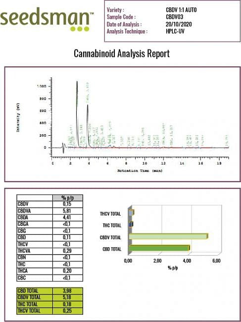 CBDV 1:1 Auto Feminised Seeds